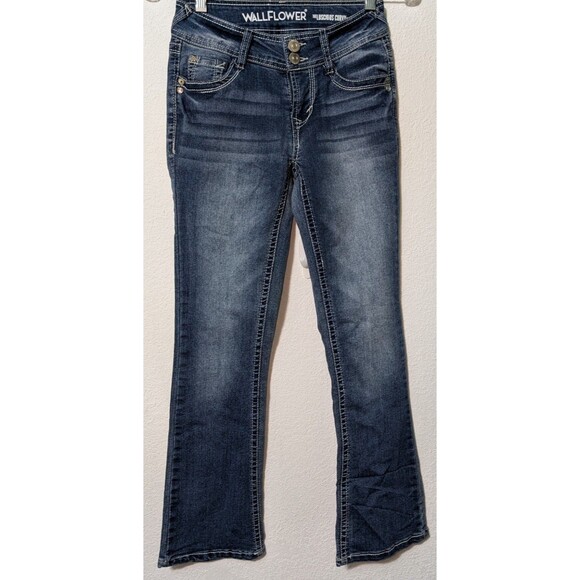 Wall Flower Women's Blue Jeans Size 0 Short (28x27) Boot cut Stretch (575) - Picture 1 of 3